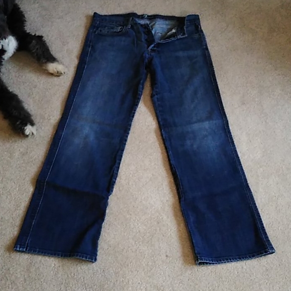 7 for all mankind "A" Pkt Relaxed button fly Denim - Picture 4 of 7